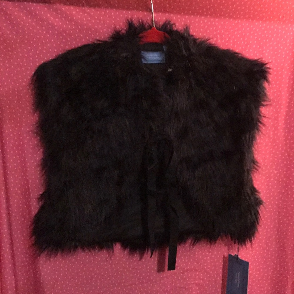 VERA WANG FAUX FUR VEST